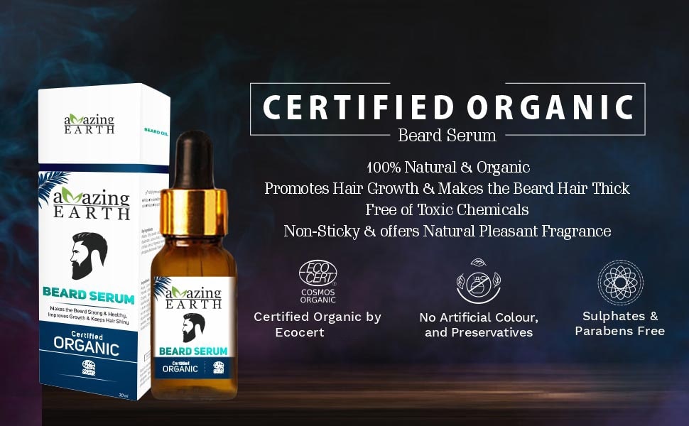 certified organic beard-serum india