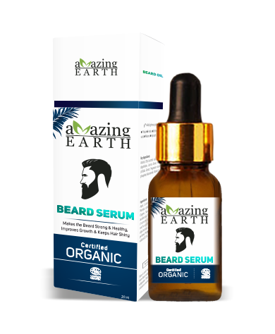 certified organic AMAzing EARTH beard serum for men