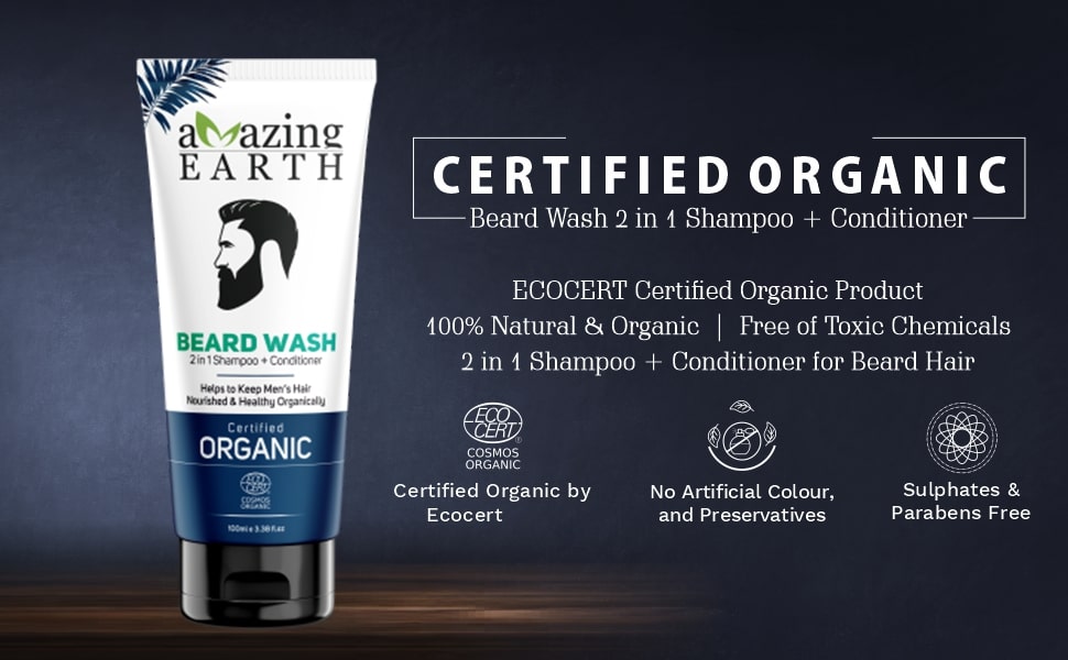 certified organic beard wash