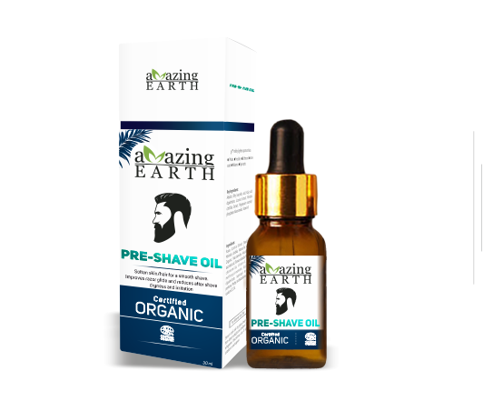 AMAzing EARTH Certified Organic Natural Pre Shave Oil India